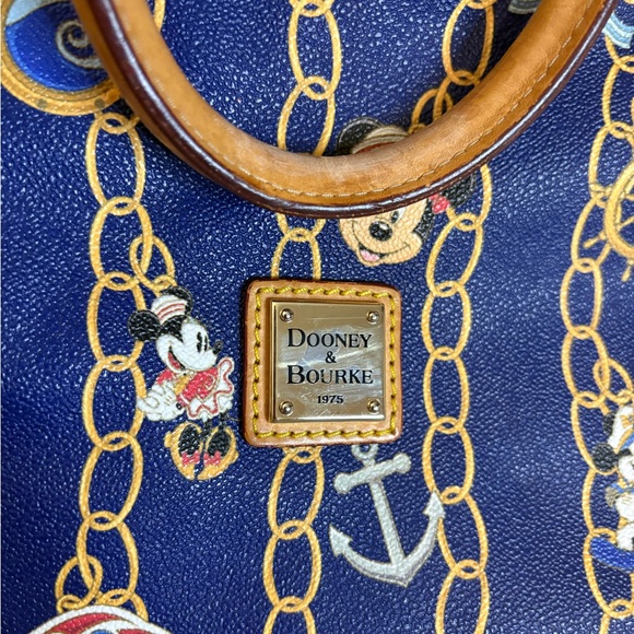 Disney Parks Cruise Line Exclusive- Dooney & Bourke Navy Nautical Dome Satchel - Picture 3 of 14